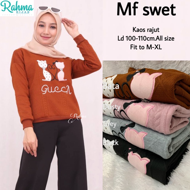 Mf swet kaos rajut import REAL PICT