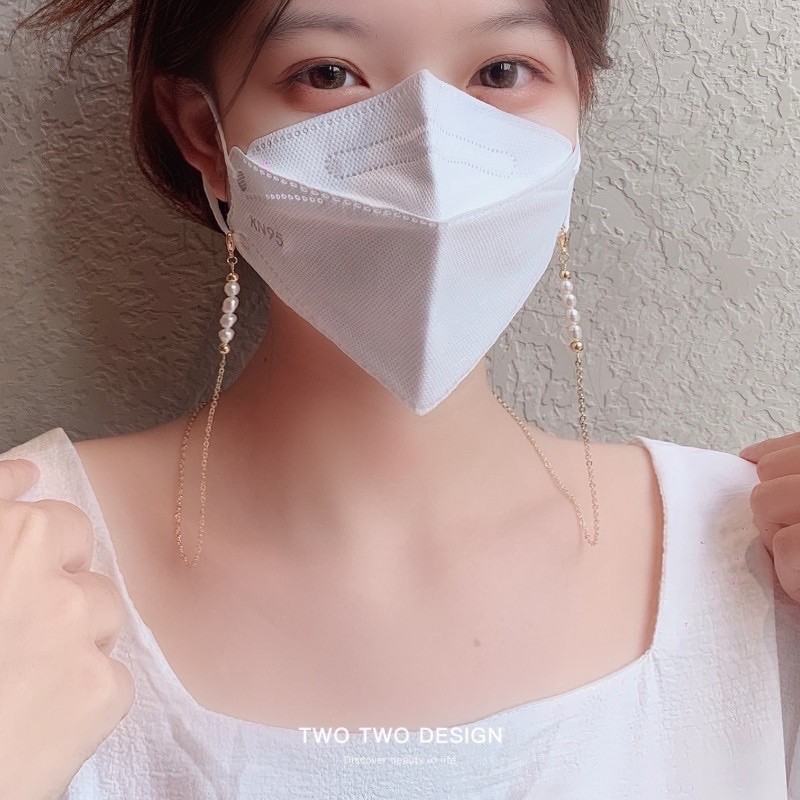 Rantai  Kalung Masker Import / Kalung Masker Mutiara Import/Kalung Masker Artis