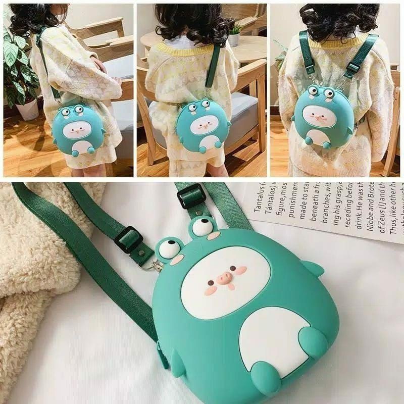 Hokkiterus21⭐⭐⭐⭐⭐TAS KUCING HOKI 3in1 karakterJelly silicone silikon anak dewasa selempang punggun