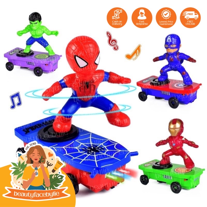 Skuter Skateboard Avengers Elektrik musik led toys