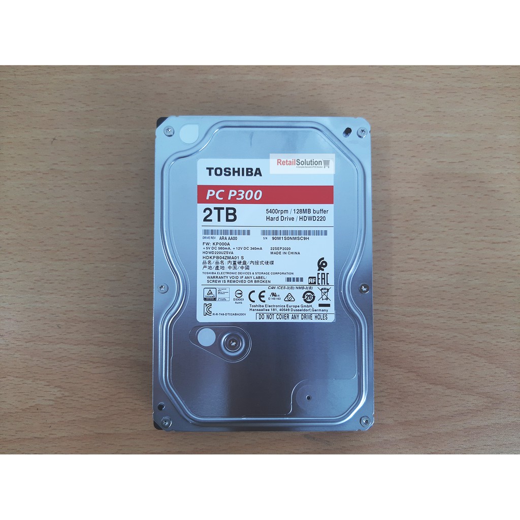 HDD PC Desktop 3.5&quot; - Toshiba P300 2TB 5400RPM SATA Garansi Resmi