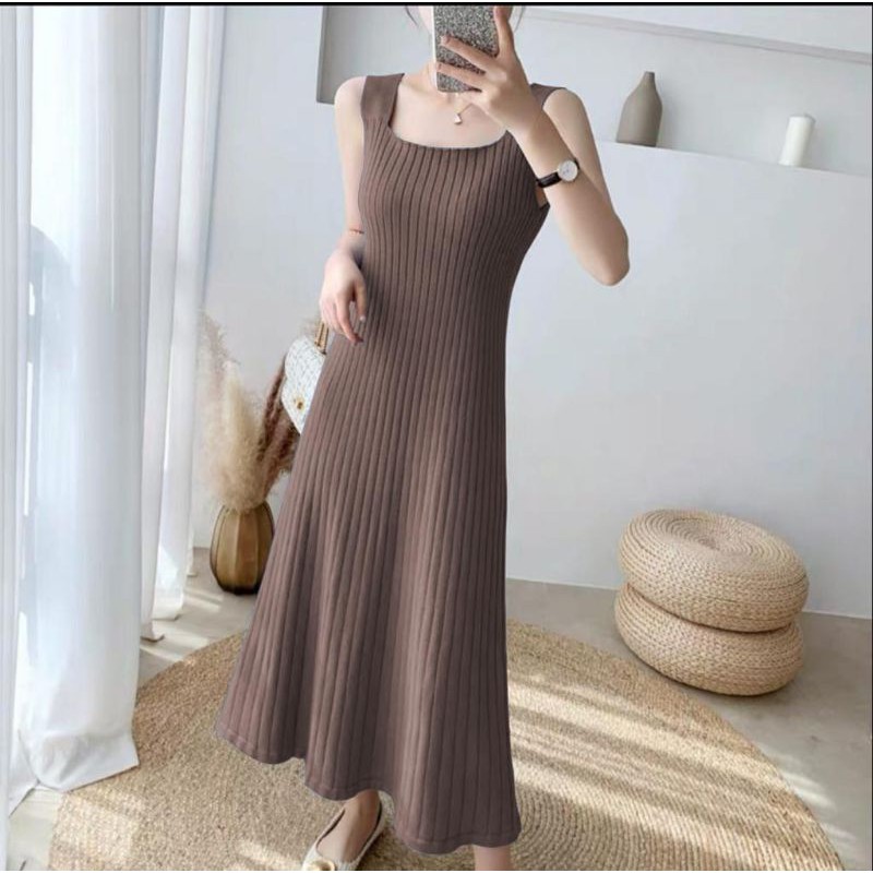 MDLV ~ DRESS ISABELLE RAJUT (BG) // DRESS RAJUT PANJANG // KNIT LONG DRESS // FASHION WANITA