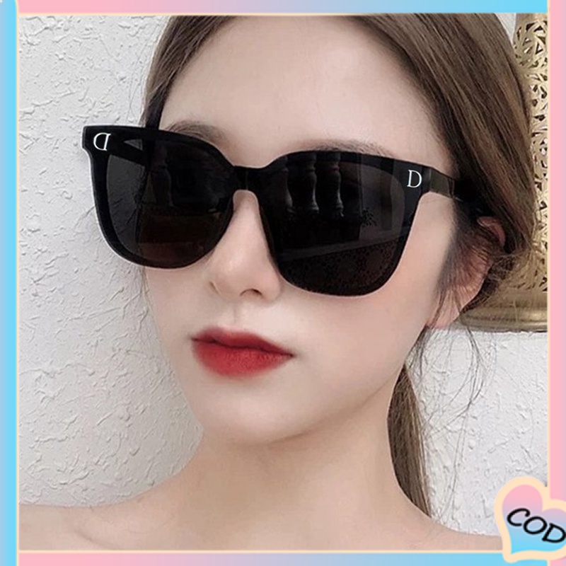 COD❤️Kacamata Kotak Hitam Korean Fashion Sunglasses Wanita Pria Square Frame Kacamata Hitam Wanita Sunglasses Korean Gaya Wanita Kacamata