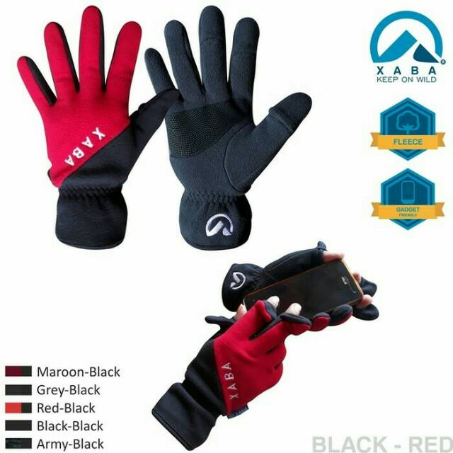 SARUNG TANGAN OUTDOOR GEAR GLOVE XABA GAYO-02 dan XABA MORI-01 FOR CLIMBING HIKING MOTORCYCLING