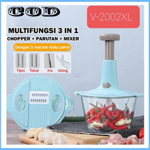 Blender Manual Tekan Pencacah Daging Chopper Serbaguna 3in1 mantap
