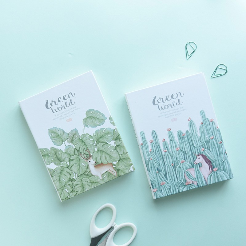 

Green World Hardcover Mixed Notebook A6 Mixed [Creativ]