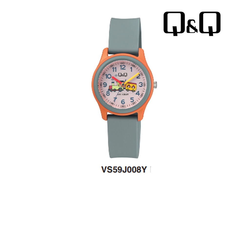 Jam Tangan Anak Lucu Colorful Rubber Analog Original Q&amp;Q QNQ QQ VS59 VS59J Series