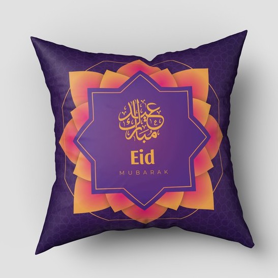 BANTAL IDUL FITRI - Kado Lebaran Hampers Ramadhan Custom Gift Souvenir Bantal Sofa Printing Hantaran