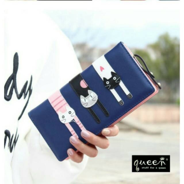 Dompet Panjang Lipat / Dompet murah Lokal / Three Little Kitten / Tiga Kucing Kecil