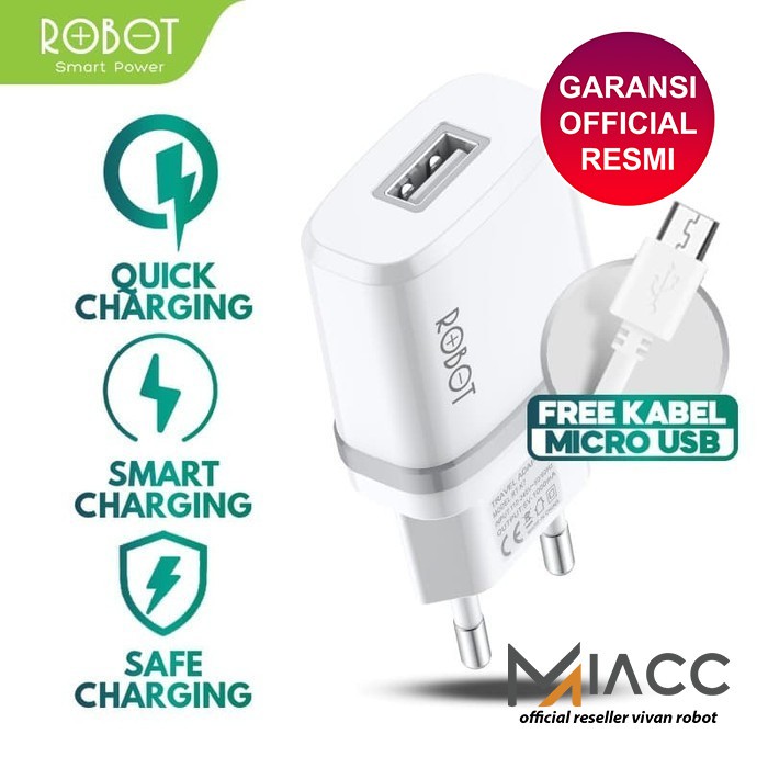 ROBOT RT-K7 Charger Adaptor Batok Kepala Usb Micro 5V / 1A Carger Android