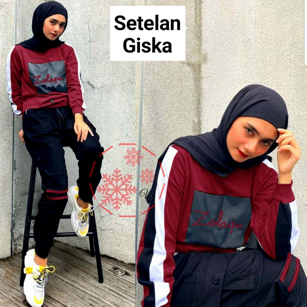 SETELAN SET CELANA KATUN GISKA / SET GEMPIZA