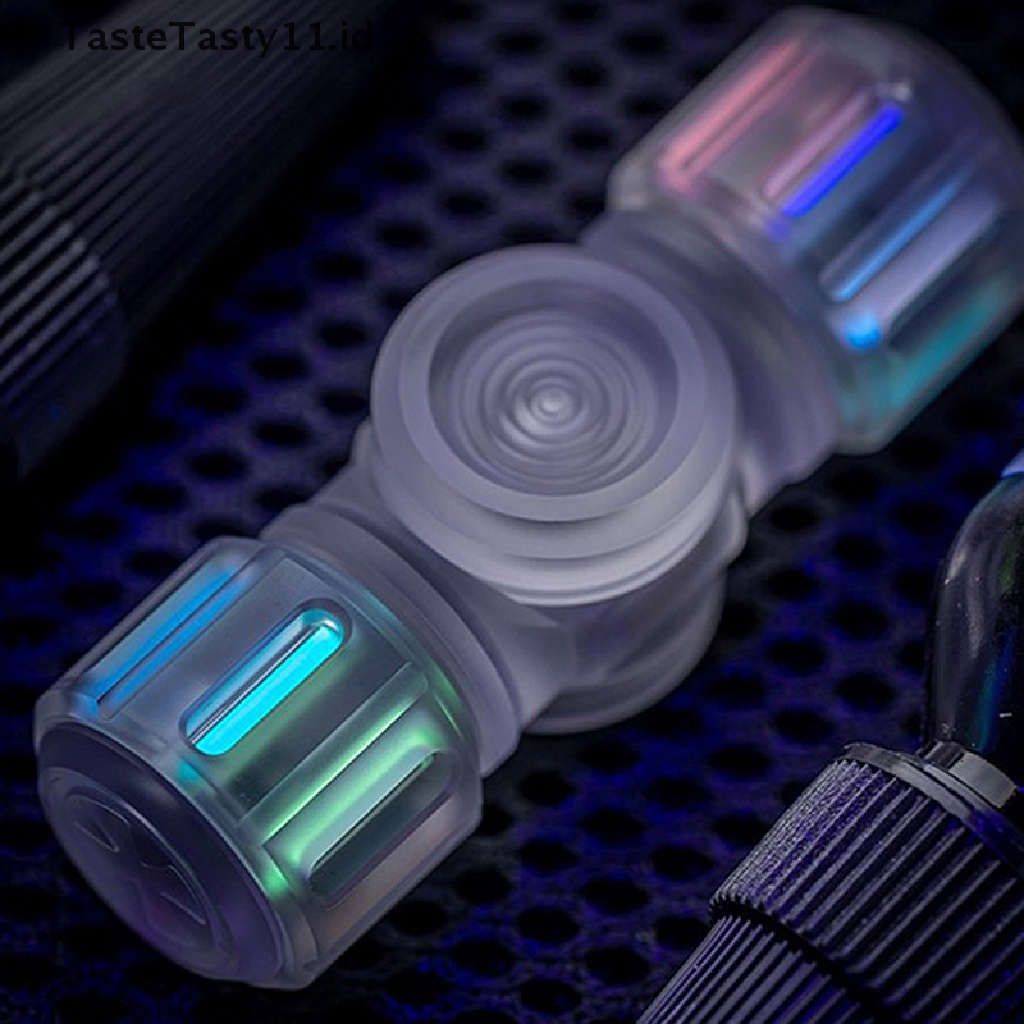 (TasteTasty) Mainan Fidget Spinner Luminous Bahan Kaca + Tabung Gas Tritium