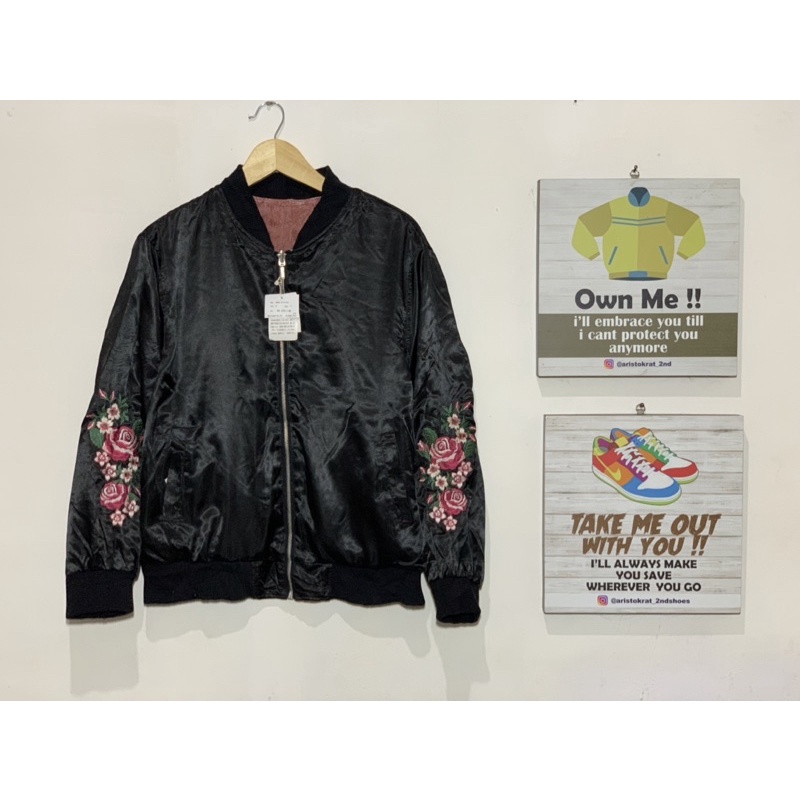 bomber sukajan ray cassin bolak balik reversible second bekas