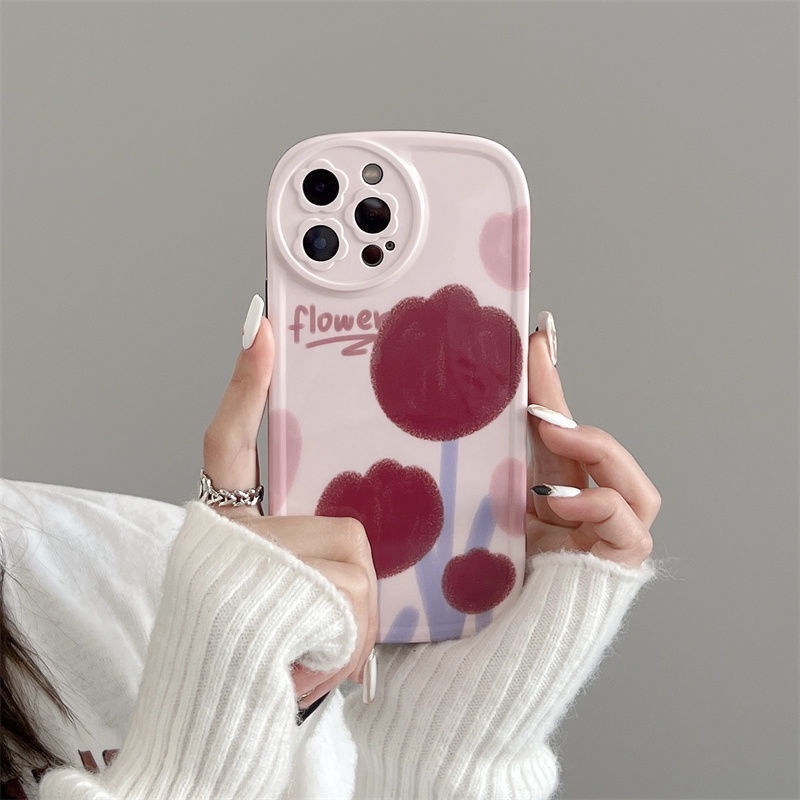 Soft Case Hp Gambar Bunga Tulip Untuk IPhone 12 / 13 / 11promax / X / Xs Max / Xr Mjkn