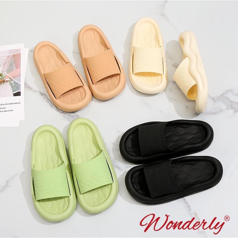 1220-8 [WONDERLY] Sendal Wanita Selop Jelly / Sandal Slop Wanita Karet / Sandal Slides / Slides Wanita / Sandal Unik