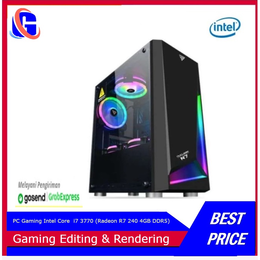 PC Gaming Intel Core  i7 3770 (Radeon R7 240 4GB DDR5) SIAP GAMING