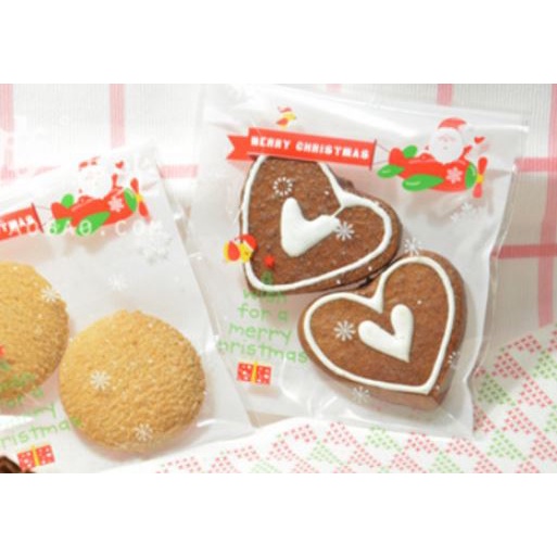 

PLASTIK KUE PERMEN COKLAT COOKIES CHRISTMAS NATAL - 10X10 SANTA HELI