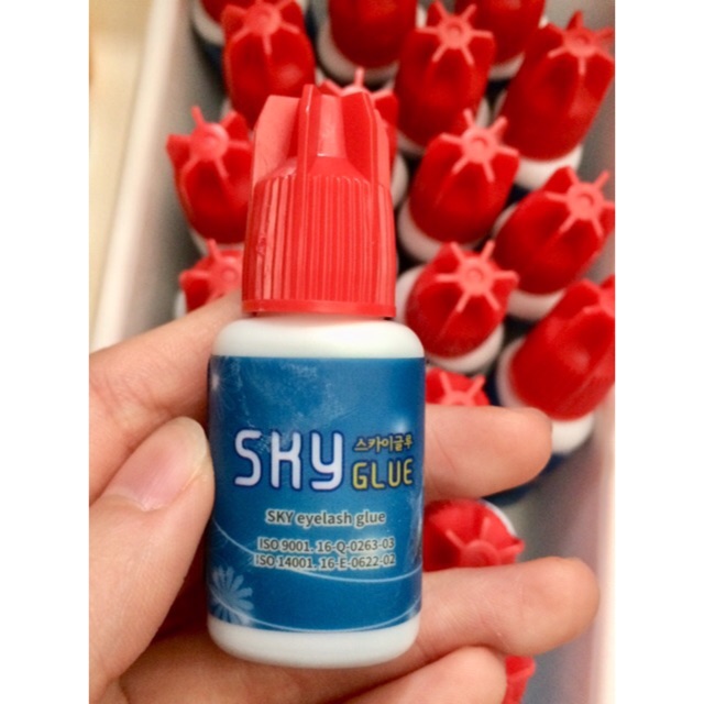 (Segel) Sky glue S+ 5ml 10ml  lem eyelash extension glue tutup merah