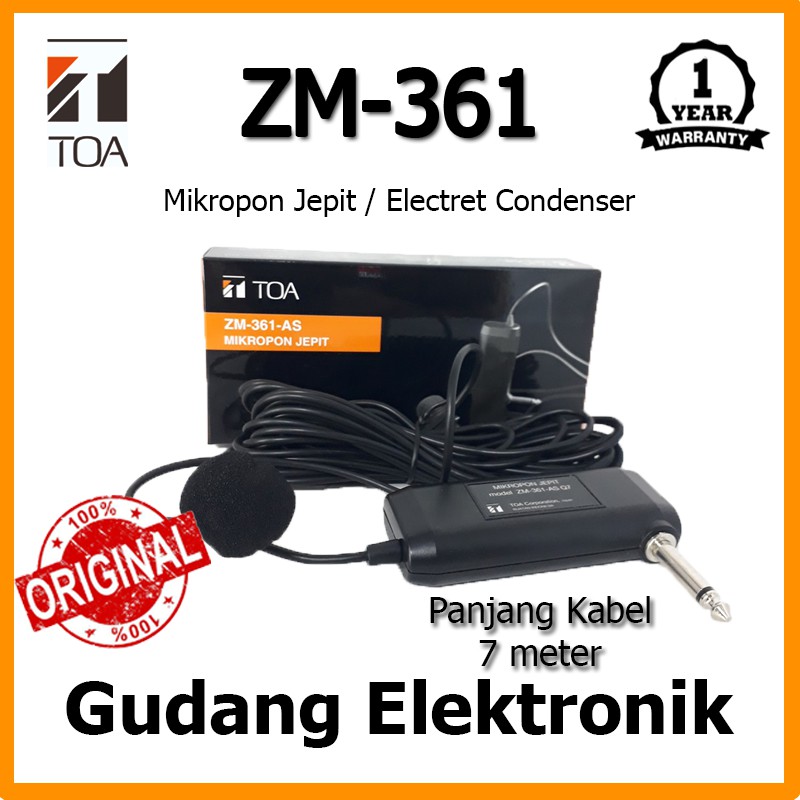 Microphone Mic TOA ZM-361 - Microphone Mic Jepit