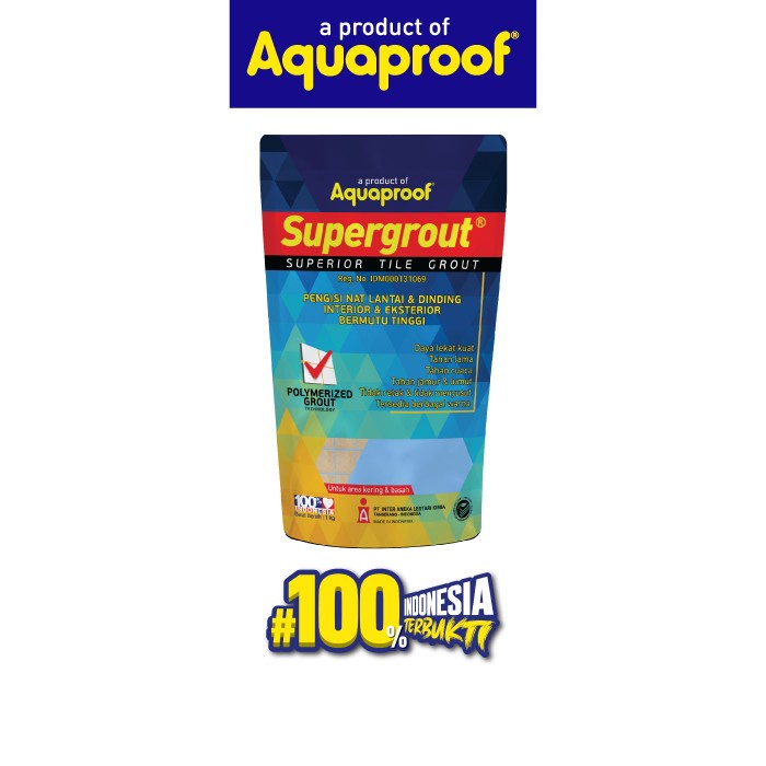 Supergrout Pengisi Naad Keramik 1 kg Warna putih Aquaproof