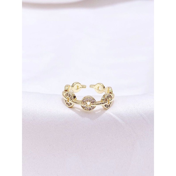 Cincin Titanium Asli gold free size Premium Quality Anti Karat Anti Alergi Ring Import Ct16