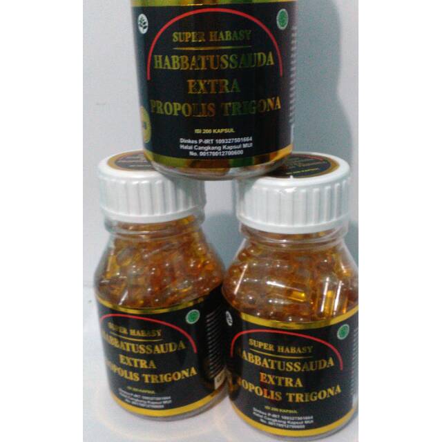 Habbatussauda extra Propolis Trigona Super Habasy 200kapsul Original