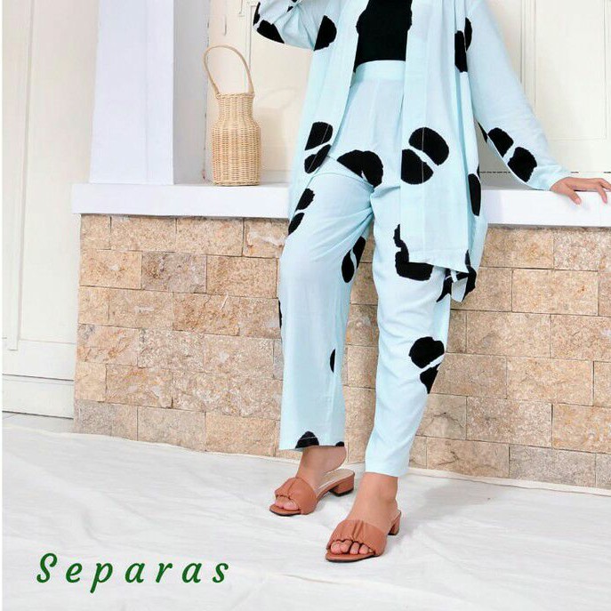 CELANA KULOT BLUE SHIBORI