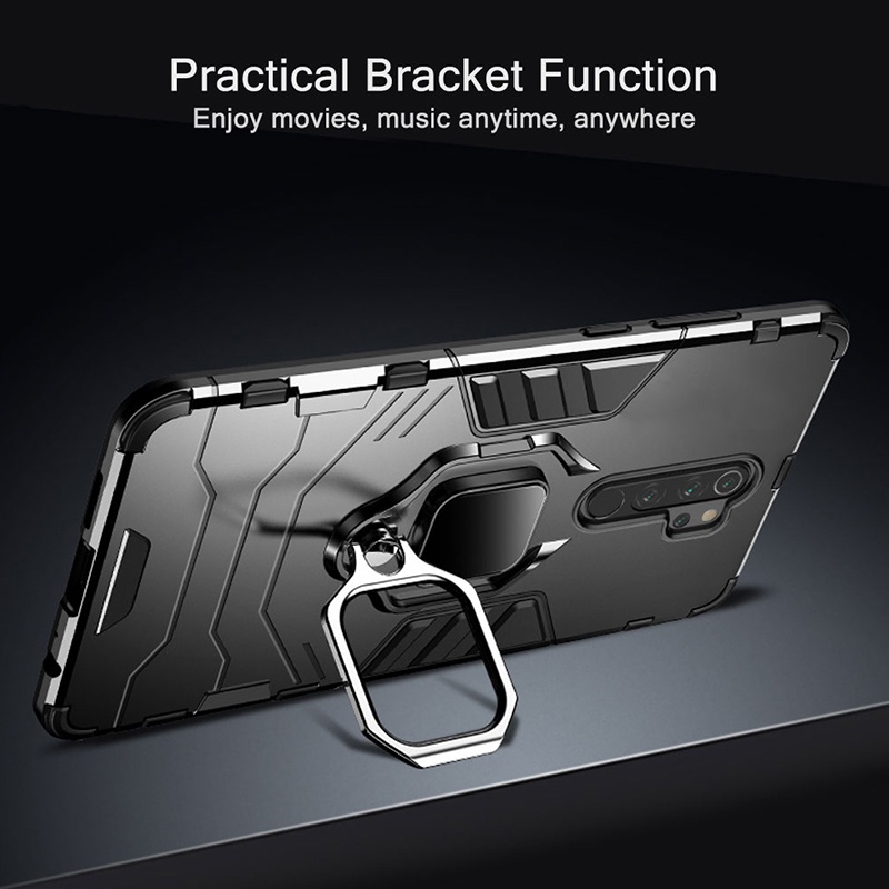 Casing Armor Xiaomi Mi 11 Lite Mi11 Pro Shockproof Dengan Stand Holder Magnetik