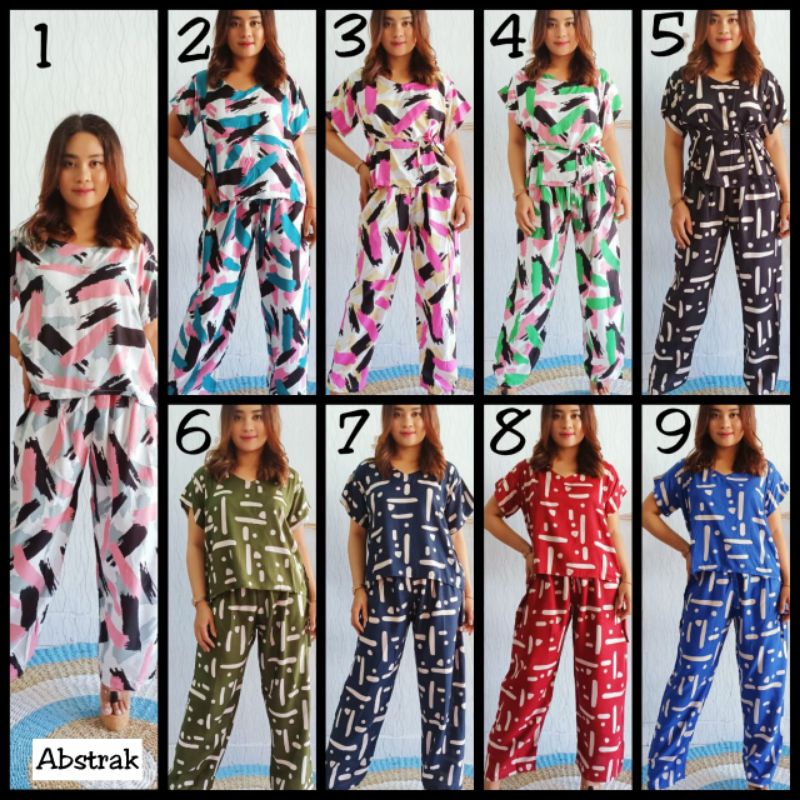 Setelan Baju Tidur Murah Celana Panjang Bali