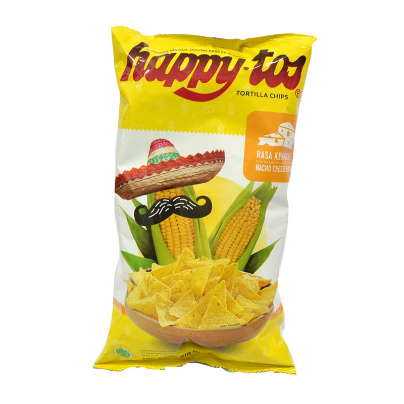 

HAPPY TOS TORTILLA CHIPS KEJU NACHO 140GR