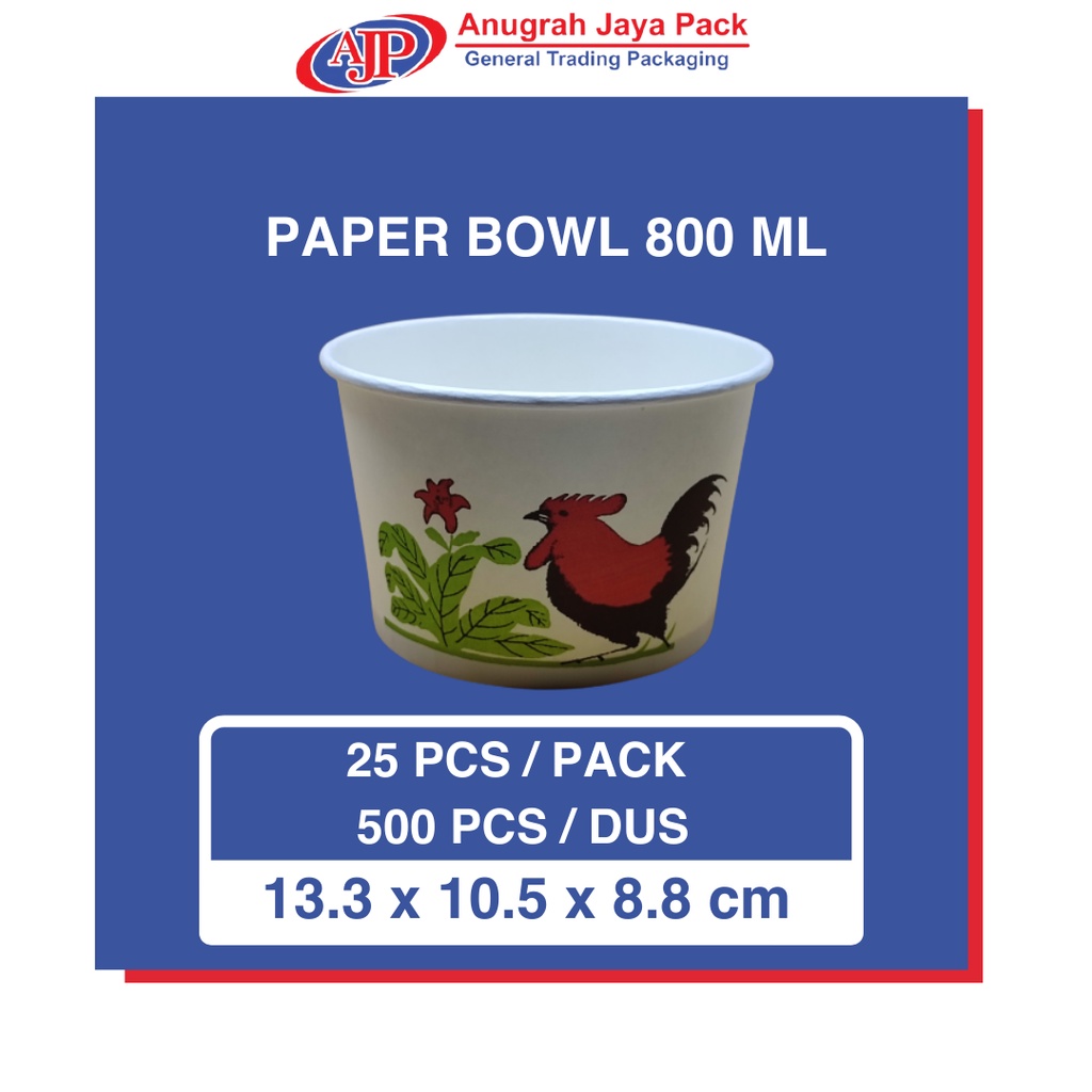 Jual Paper Bowl Ayam Jago Ml Paper Bowl Oz Oz Ayam Jago