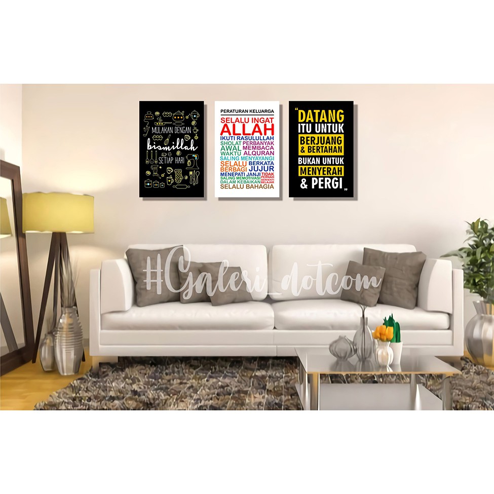 Galeri Hiasan Dinding Kayu Dekorasi Rumah Wall Decor Poster - P027