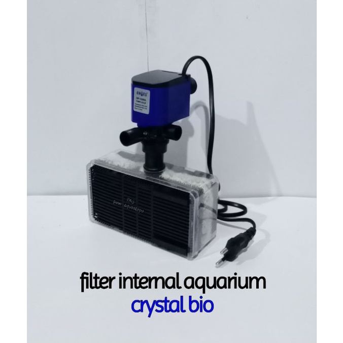 Filter internal aquarium tanpa kuras with crystal bio size s (kecil) semi undergravel