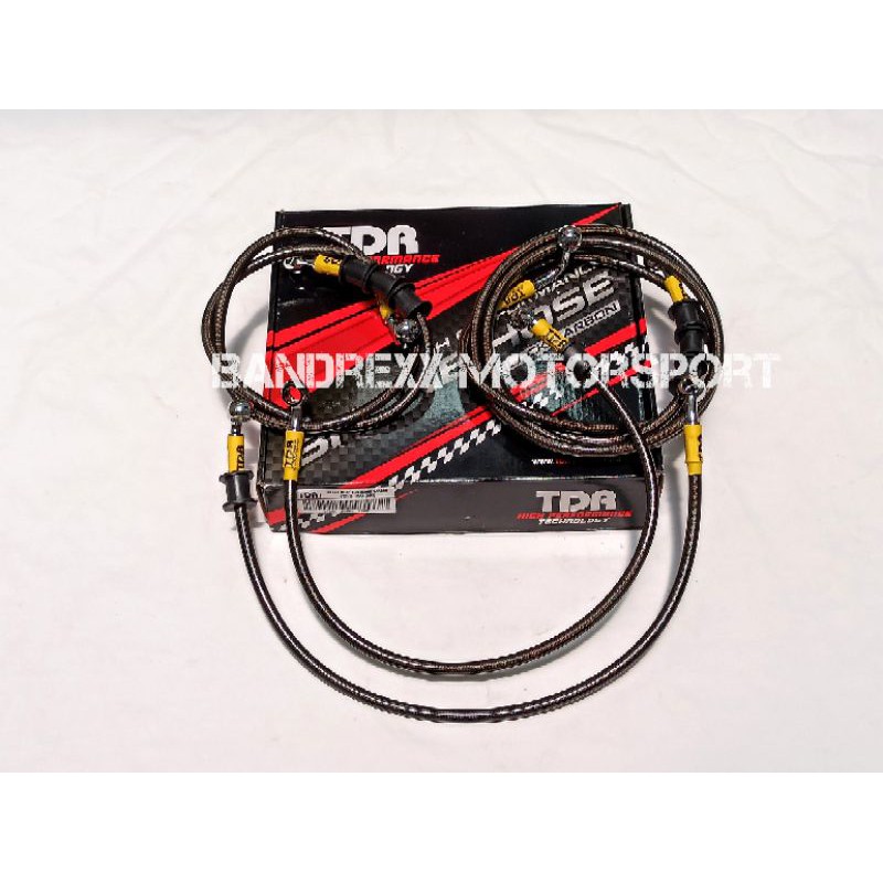Selang Rem TDR Racing Black Carbon For Yamaha Nmax ABS- All New Nmax ABS-Nmax Neo ABS-Nmax Turbo ABS
