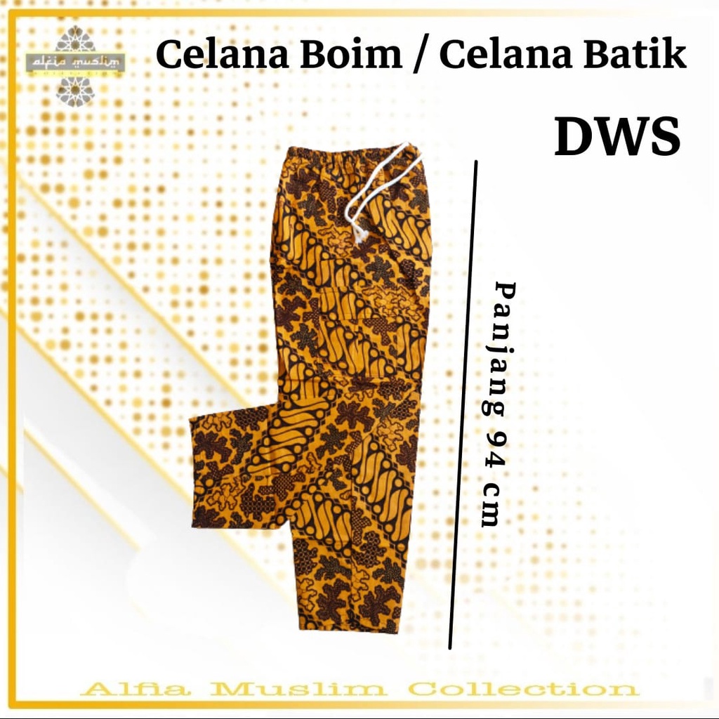 Celana boim dan selendang batik