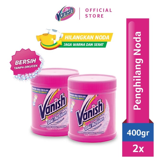 Vanish Penghilang Noda Oxi Action Powder (400 gr) x 2