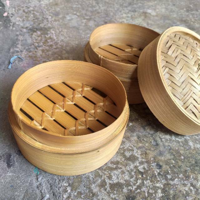  DSM04 Klakat kukusan  dimsum set 2 susun 15cm 2 bawahan 