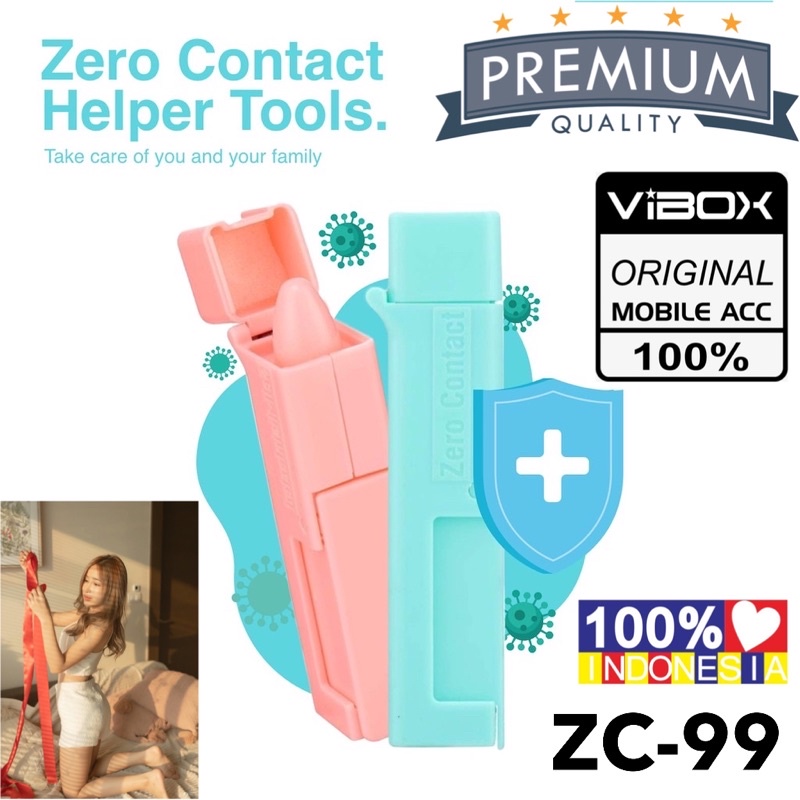 vibox Zero Contact Tools zc-99 Alat Pelindung Diri Anti Sentuh Virus Hand Sanitizer Gel Disinfektan Spray Tool original