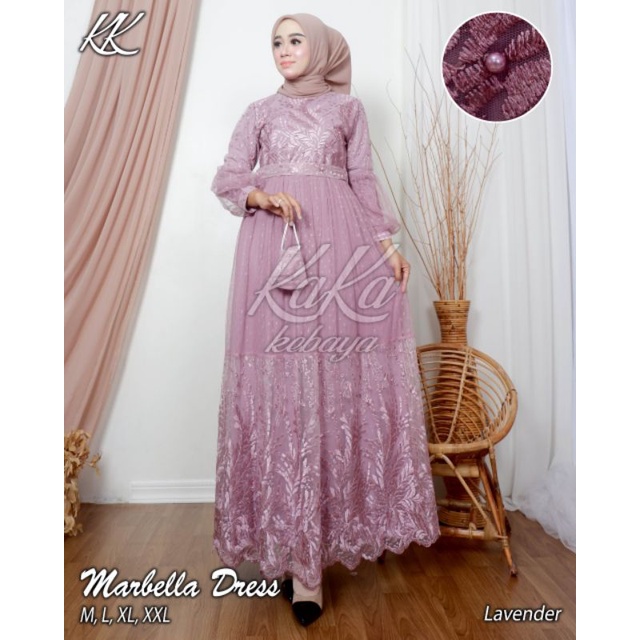 Marbella Dress by Kaka kebaya / Dress Kebaya Modern/ Dress Cantik / Dress Kebaya Lamaran / Gamis Lebaran / Gamis kekinian / Dress brokat tulle Mewah