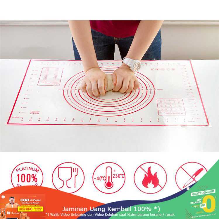 (BISA COD) RVOSTR  Silicone Mat Alas Adonan Pizza Martabak 40x60CM - JJ63112