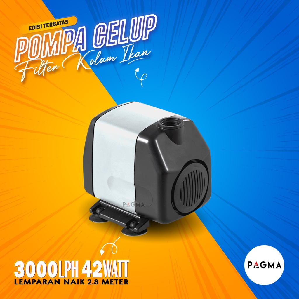 Pompa Kolam Celup Mesin Air Terjun Aquarium Ikan Hias Koi Submersible Water Pump 3000 - 4000 LPH 2 -