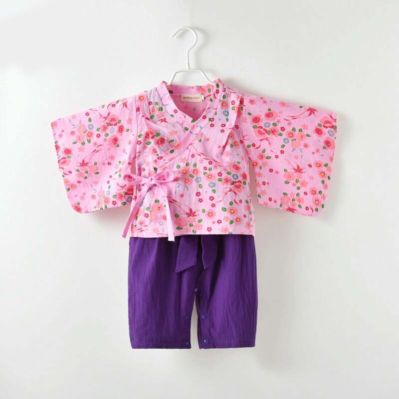 Setelan Kostum jumper Kimono anak  2- 7 tahun ungu_ Hadiah ulang tahun anak