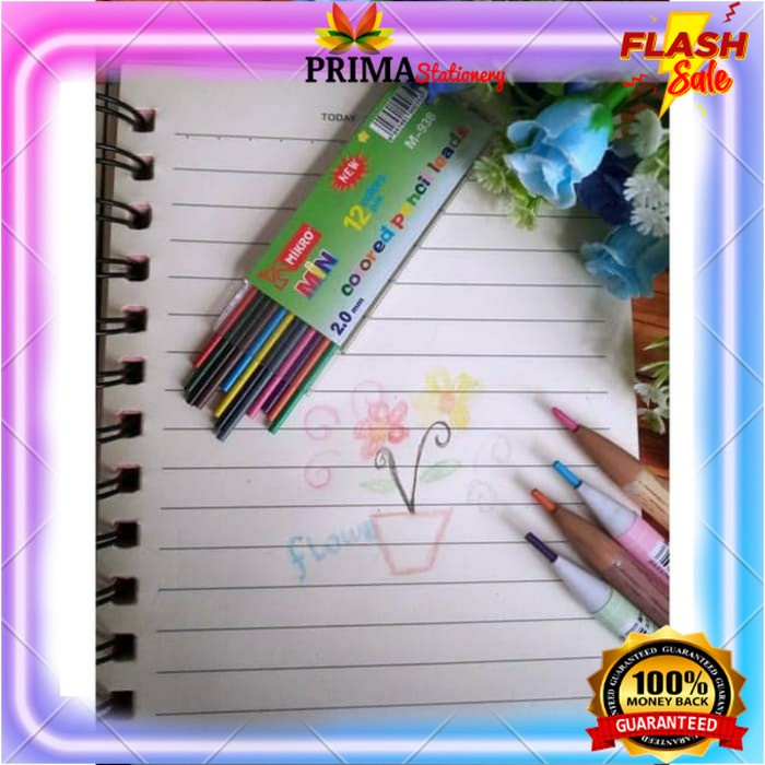 

Refill - Isi Ulang Pensil Raut / Mekanik 2.0 mm Warna Warni Isi 12