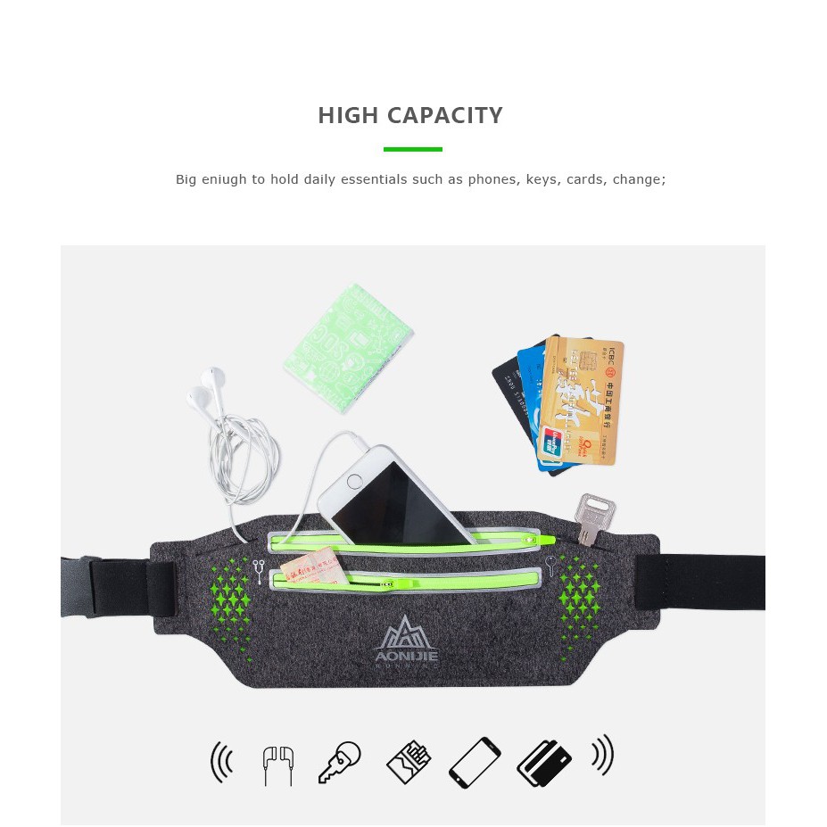 AONIJIE Tas Pinggang Lari Running