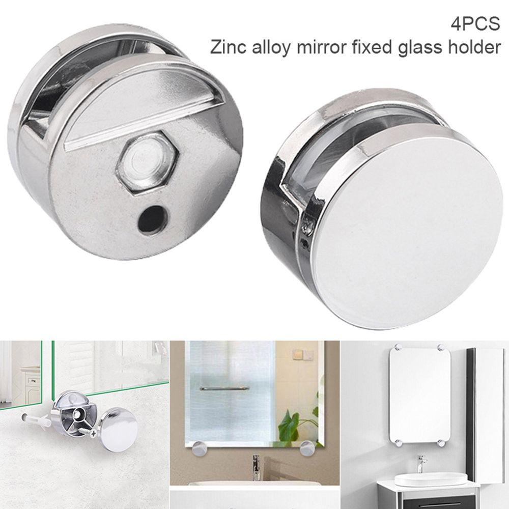 Nanas 4PCS Kaca Cermin Hinger Multifungsi Penjepit Kaca Kamar Mandi Mirror holder