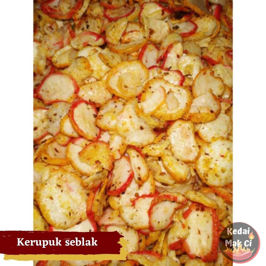 

Kerupuk keripik seblak puret kencur pedas 250gr