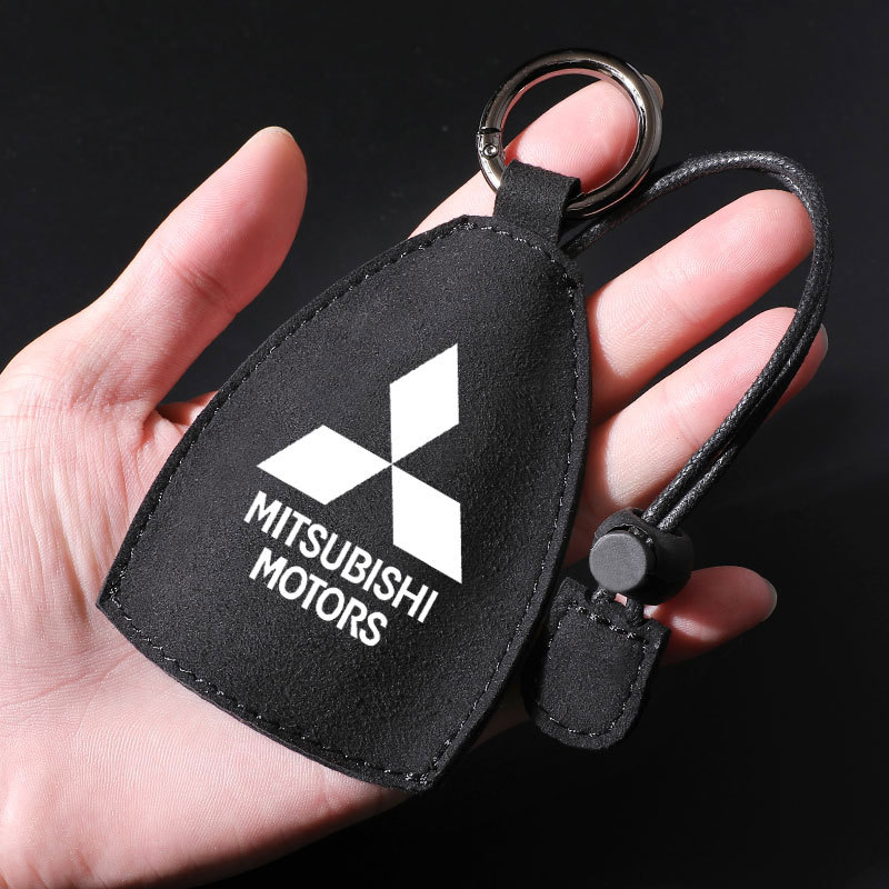 Suede Car key bag Universal fob for Mitsubishi Car Key Case