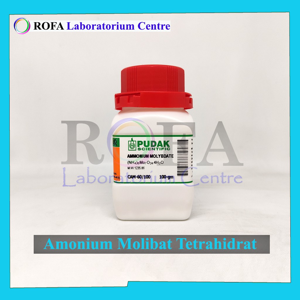 

Amonium Molibdat Tetrahidrat / Ammonium Molybdate Tetrahydrat 500 Gram