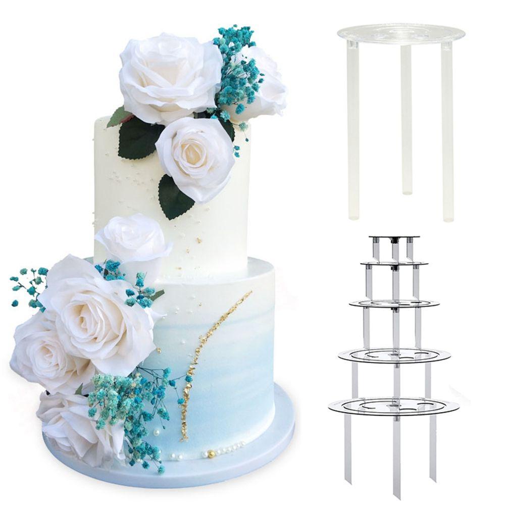 [Elegan] Bingkai Penyangga Kue Bulat Praktis DIY Stik Kue Support Batang Dessert Piling Bracket