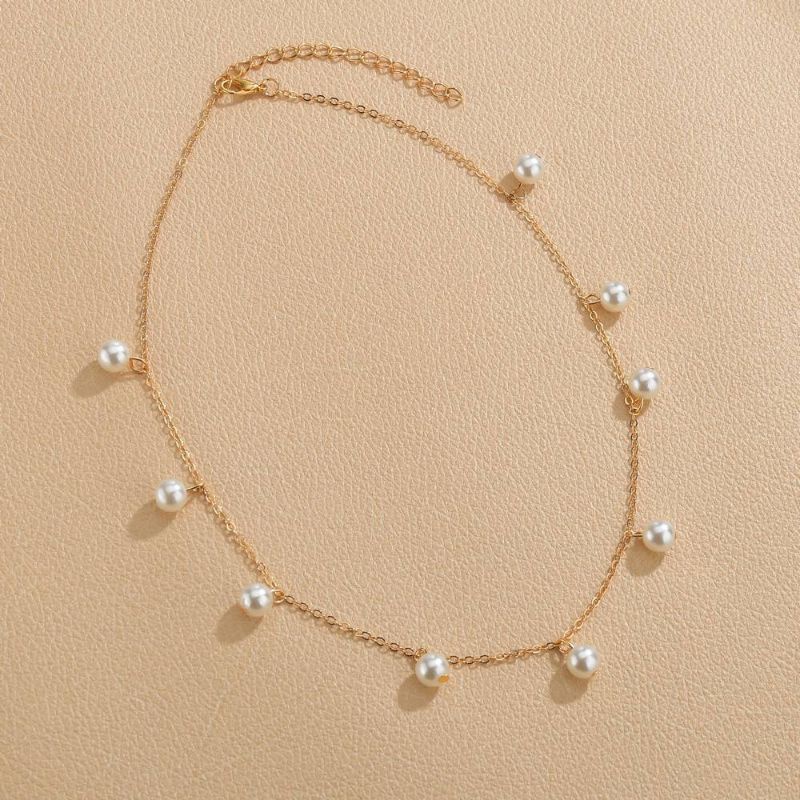 Alyssa Korean Pearl Charm Necklace Kalung Liontin Mutiara Bandul Korea